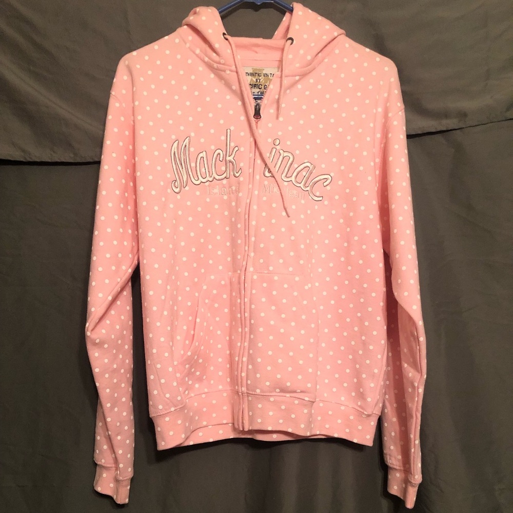 Pink polka dot Mackinac Jacket